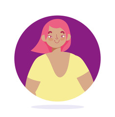 young woman cartoon character female design