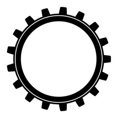 Illustration of cogwheel for gear mechanism on white background