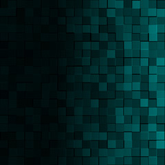 Abstract background of small squares in light blue colors with horizontal gradient