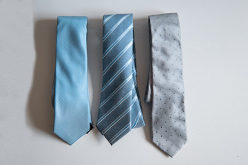 Ties in white background.
