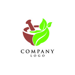 herbal medicine logo vector