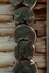 
Background from very old wooden bars (cracks) with cracks and chips.