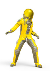 astronaut explorer exploring in white background