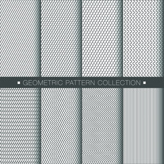 Geometric pattern collection. Abstract vector background. Patern in swatches.