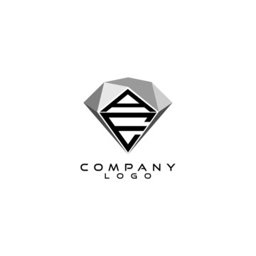 AE letter with diamond logo vector