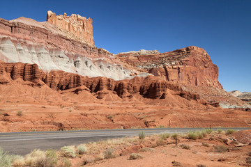 The Castle and Fruita Cliffs at Capitol Reef, Utah