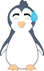 Vector illustration of a cartoon penguin