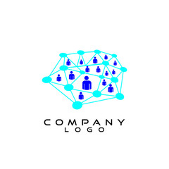 people network logo design vector