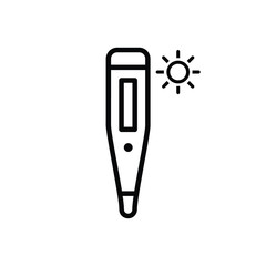 thermometer flat icon vector logo design trendy