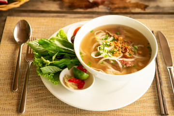 Pho noodle, Vietnamese rice noodle soup