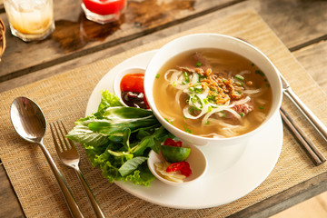 Pho noodle, Vietnamese rice noodle soup