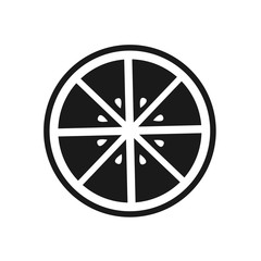 Obraz premium Orange Citrus Fruit. Lemon Flat Design Icon