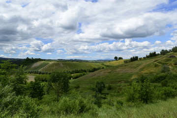 Naklejka premium mountain landscape with blue sky