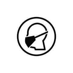 medical face mask flat icon vector logo design trendy