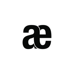 ae letter original monogram logo design