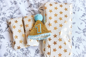 First Birthday hat and presents
