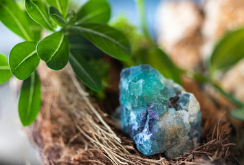 Macro of mineral stone. Natural gemstones. Gemstones are full of healing energy and good vibes.