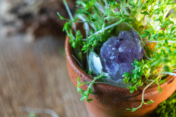 Macro of mineral stone. Natural gemstones. Gemstones are full of healing energy and good vibes.