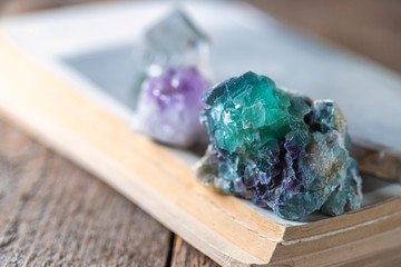 Macro of mineral stone. Natural gemstones. Gemstones are full of healing energy and good vibes.