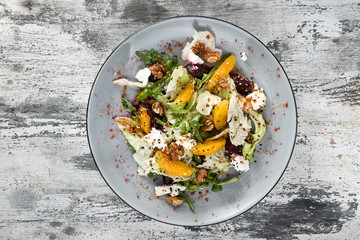 Fresh Vegetable mix salad in plate