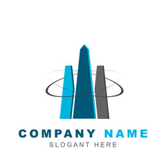 Real Estate logo vector design template. Modern architecture building icon shapes of city symbol can use for company brand, property agent, rental apartment, clean and construction service.