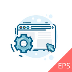 Tech Support. Vector modern line design illustration icon