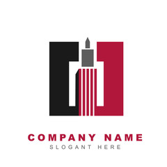 Real Estate logo vector design template. Modern architecture building icon shapes of city symbol can use for company brand, property agent, rental apartment, clean and construction service.
