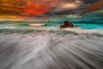 storm on the sea and very good waves