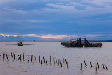 Mouth of the Guadalquivir River in the Do&ntilde;ana National Park. Province of Seville, Autonomous Community of Andalusia, Spain, Europe