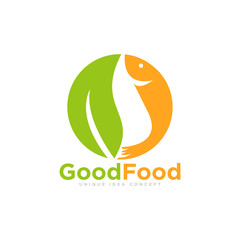 Healthy Food Logo Design Vector