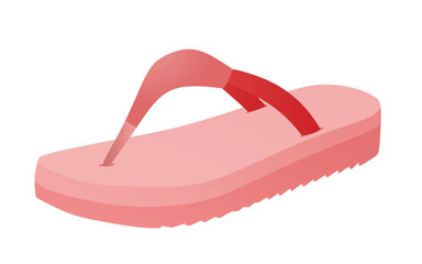Pink flip flops. vector illustration