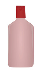 Plastic red bottle cap. vector illustration