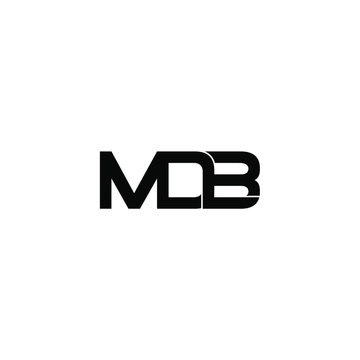 mdb letter original monogram logo design