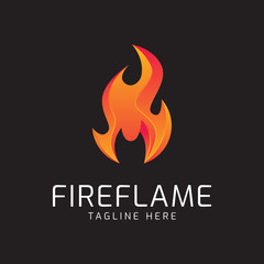 Fire flame logo icon. Vector illustration. Modern design