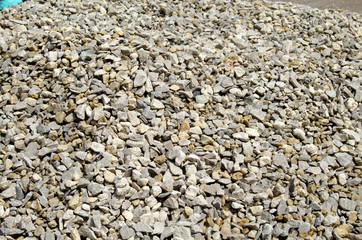 Texture of fine gravel photo in the sunshine