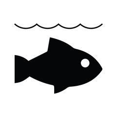 Obraz premium Fish and wave logo