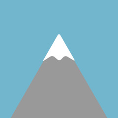 Fototapeta premium Alp top vector with blue sky