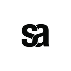 sa letter original monogram logo design