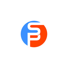 Fototapeta premium sp letter original monogram logo design