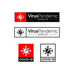 Virus Pandemic illustration, Stock Template