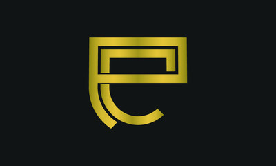 Letter PC, CP monogram and shield sign combination. Line art logo design. Symbolizes reliability, safety, power, security.