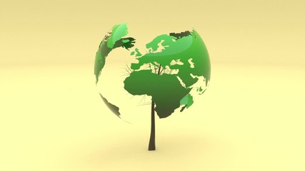 3d earth day for concept design. Concept eco earth day. Able to loop seamless 4k - Powered by Adobe