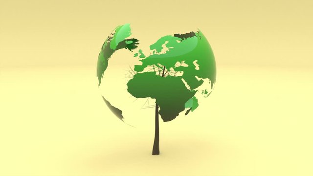 3d earth day for concept design. Concept eco earth day. Able to loop seamless 4k