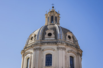 Fototapeta premium Church of the Most Holy Name of Mary (1751) at the Trajan Forum - Roman Catholic Church in Rome, Italy.