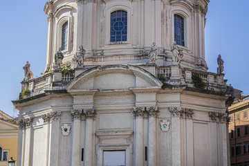 Fototapeta premium Church of the Most Holy Name of Mary (1751) at the Trajan Forum - Roman Catholic Church in Rome, Italy.