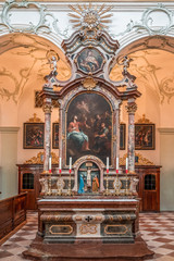 Feb 4, 2020 - Salzburg, Austria: Gold aisle altar shrine inside St Peter abbey church
