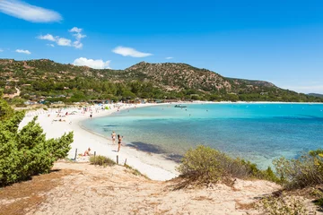 Papier Peint photo Plage de Palombaggia, Corse Palombaggia beach in Corsica Island in France