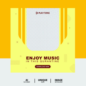 Enjoy Music Social Media Post Banner