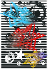 Soccer ball line background embroidery graphic design vector art