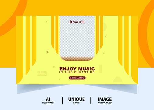 Enjoy Music web Banner Design.
